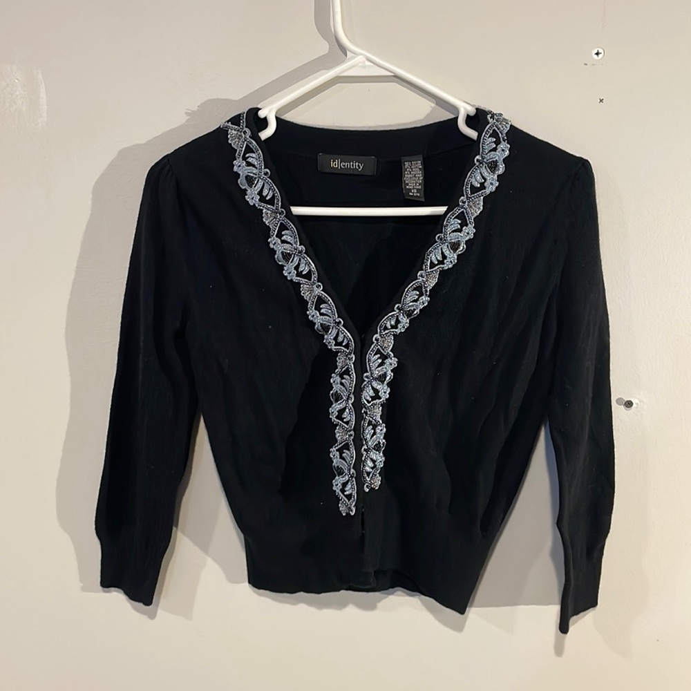 Identity 3/4 Sleeve Crop Sweater in Sz X-Small